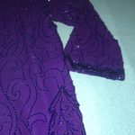 Morgan Taylor Evening dress silk beaded long sleeve V-neck vintage size 8 Photo 7