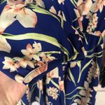 Peach Love California Peach Love Boutique Blue Floral Long Sleeve Wrap V-Neck Romper S Photo 5