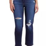 Levi's  Ribcage Straight Ankle Stretch Jeans Dark Wash Blue Size 27x27 Ripped Photo 0