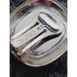 Christian Dior Silver Tone Faux Lapis Clip on Earrings 1" Photo 7