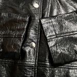 Anthropologie Maeve Crinkled Faux Leather Car Coat black NWOT Photo 11