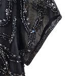 Adrianna Papell Women's Size 8 Navy Sequin Knee Length Dress Photo 8