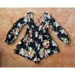 Billabong Secret Moons Floral Long Sleeve Romper Women's Size Small Photo 2