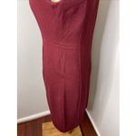 MM.LaFleur  The Giovanna Dress in Textured Ponte Pinot Red Sz 4 Photo 7