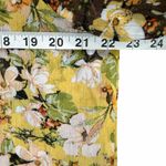 Fig And Flower Sheer Tunic Blouse XL Brown Yellow Floral Button Down Boho Photo 5