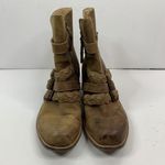 Free People Anthro Latigo Size 10 Paz Braid Booties Boho Brown Leather Western Boots Women’s Photo 4