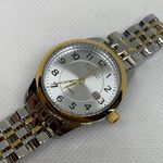 Taxau women classic date watch silver gold tone 34mm round quartz 7.5” running Photo 1
