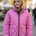 Avec Les Filles NWOT Pink Puffer Jacket Small Photo 0