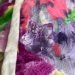 Vintage Floral quilted jacket size 12 Cotton USA spring floral Photo 1