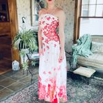 Floral chiffon beaded prom dress Red Size 2 Photo 2