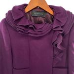 Elie Tahari Womens Purple Wool Pea Coat Photo 1