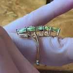 Arizona Peridot Sterling Silver Ring Size 6 Gold Photo 2