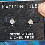 Madison Tyler Gold Cubic Zirconia Stud Earrings Photo 0