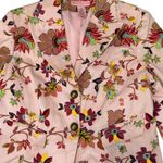 Bandolino Pink Floral Blazer 100% Cotton Chic Professional Pockets Size 14 Photo 1