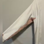 Abercrombie & Fitch  Asymmetrical Snap Fleece Pullover White Blush Pink Size M Photo 5