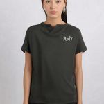 Kendall + Kylie Kendall & Kylie Slay Black Short Sleeve Keyhole V-Neck Women T-Short Tops S Photo 0