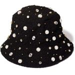 Lele Sadoughi  NWT AUTHENTIC JET WOVEN JEWELED BUCKET HAT Photo 0