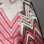 Windsor Boho Layered One Sleeve Boho Aztec Dress Pink/CreamWhite Cold Shoulder sz Small Photo 5