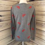Old Navy Grey Orange Slice Citrus Print Sweater Photo 3
