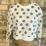 NWOT Better Together women’s skull/ halloween cropped sweatshirt L White Size L Photo 3