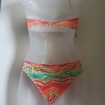 O'Neill  New Multicolor Chevron Print Halter Top with Cheeky Bikini Bottom Set A5 Photo 3