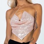 Princess Polly NWT  Carlo top pink sequin backless top us 4 Photo 0