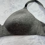 Victoria's Secret  RN 54867 Black Nylon No Wire T Shirt Bra Gray‎ 38D  Adjustable Photo 6