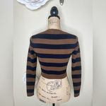 ZARA NTM: Black & Brown Striped Cropped Sweater Looks New Size Medium Photo 10