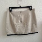 White Fox Boutique  Run To You Mini Skirt Size M Ivory Cream with Black Trim Photo 4