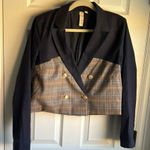 Anthropologie Dolan by Women's Navy and Plaid Jacket Photo 0
