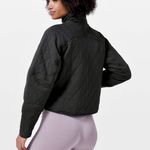 Lululemon Athletica black quilted calm bomber style thick everyday jacket Photo 4