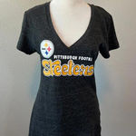 NFL Team Apparel Pittsburgh Steelers Graphic TShirt Gray Size Large Photo 0
