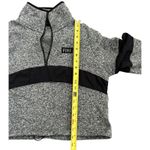 Victoria's Secret PINK  Crop Sweater Size Small Gray Knit Half Zip Drawstring Photo 4