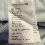 Good American  Flare Leg Jeans Button Fly Women’s 10/30 Raw Hem Blue High Rise Photo 7