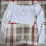 NEW Rhinestone Crop Top White Size M Photo 0