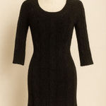 Roxy  Black Cable Knit Sweater Dress XS Photo 0