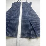 Cider  Tweed Women's Mini Dress XS Blue Pleated Plaid Preppy NWT Photo 4