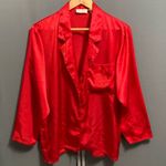 Victoria's Secret Women's Vintage VTG  Red Satin payama top Shirt Photo 0