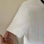 Ralph Lauren LRL Lauren White Short Sleeve Zip-Up Sweater large cotton Photo 4