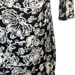 Lauren Ralph Lauren Black & White Floral Long Sleeve Wrap Style Dress Women Sz 2 Photo 4