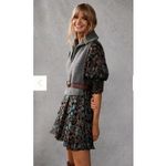 Anthropologie  Gray Knit Quarter-Zip Collar Sleeveless Photo 1