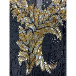 Laurence Kazar VTG 80s 90s Laurance Kazar Black Gold Heavy Hand Beaded Sequin Glam Dress NWT XL Photo 9