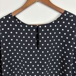 Maggie Barnes Blouse Top Womens 4X Black Polka Dot Short Sleeve Relaxed Fit Boxy Photo 4