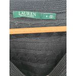 Ralph Lauren Lauren  Black Cable Knit Short Sleeve Sweater Top Women's Small Photo 1