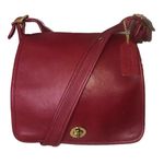 Coach Vintage COMPANION Red Gloved Tanned Turn Lock Crossbody Bag USA 9715 Photo 14