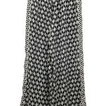 Max Studio Wide Leg Pants Black Cream Pop Surf Geo Print Women’s Size Medium Photo 3