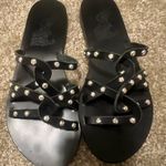 Ancient Greek sandals‎ Niki nails 36 black handmade in Greece $260 Size 6 Photo 7