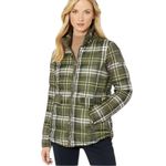 Ralph Lauren Lauren  Green Plaid Puffer Quilted Jacket Loden Check size medium Photo 1
