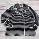 Anthropologie  Striped Peacoat Blazer Navy White Size XL Photo 2