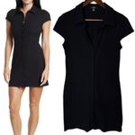 AFRM Rennia Rib Button Front Mini Dress Black Size M Photo 1